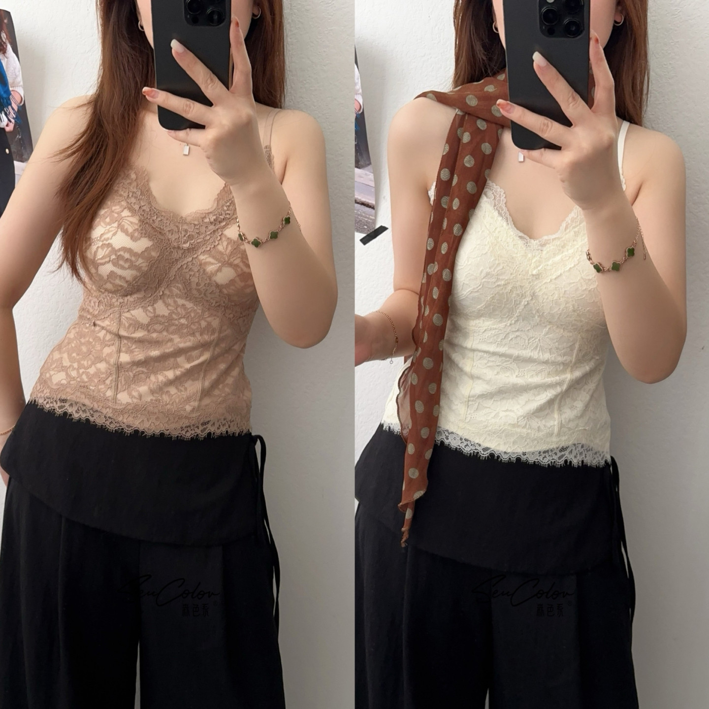 黛美芮性感蕾丝吊带美背小背心女