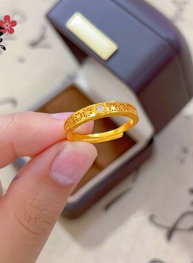 金店同款埃菲尔铁塔对戒莫桑钻情侣戒指小众设计高级感情侣式对戒