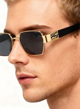 欧美复古多边形字母嘻哈太阳眼镜