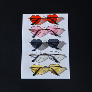 欧美ins新款爱心海洋片墨镜韩版网红同款百搭桃心形小脸太阳眼镜