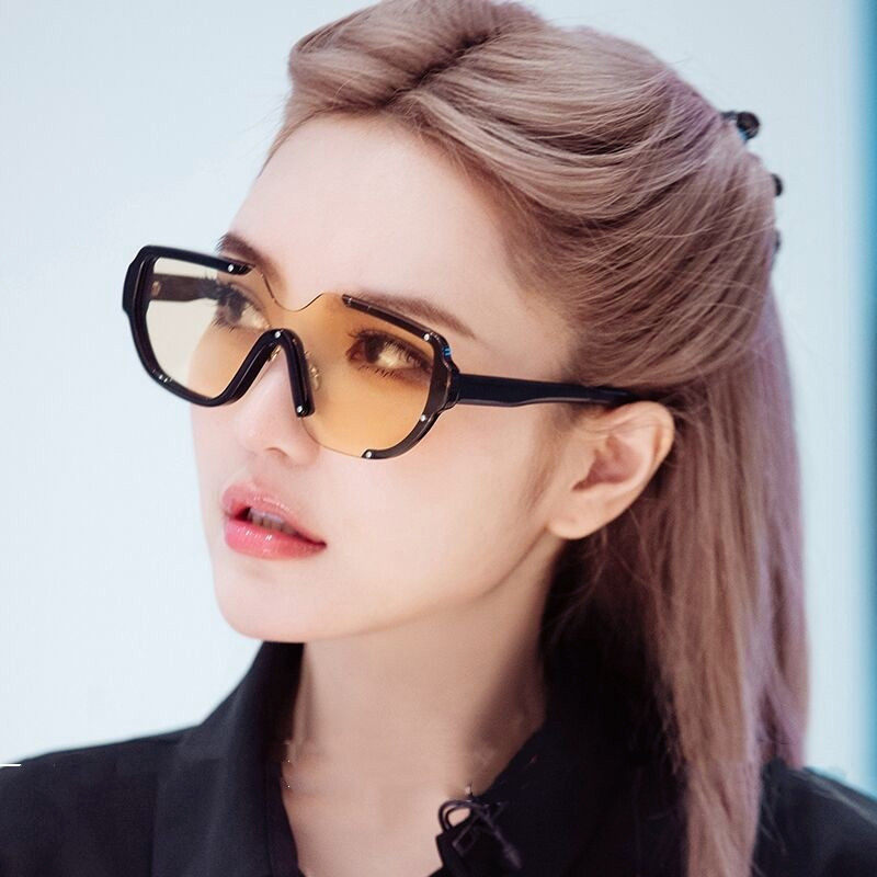 欧美ins陈伟霆张天爱同款墨镜女周扬青网红大框圆脸显瘦太阳眼镜