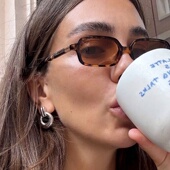 欧美复古长方形米钉字母窄框墨镜女圆脸显瘦太阳镜素颜百搭平光镜