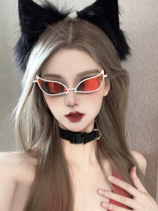 海贼王多弗朗明哥太阳眼镜二次元cos日韩超酷赛博朋克猫眼墨镜ins