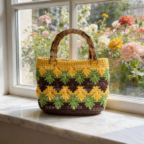 毛线钩针手提包DIY材料包成品