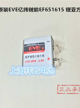 原装正品全新EVE亿纬锂能 EF651615 3.6v 锂亚方形电池 EVE锂电池
