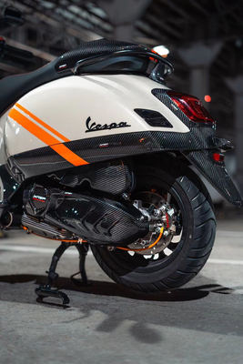 比亚乔vespa改装24款GTV6日碳纤维全车干碳xtop碳纤维替换件领带