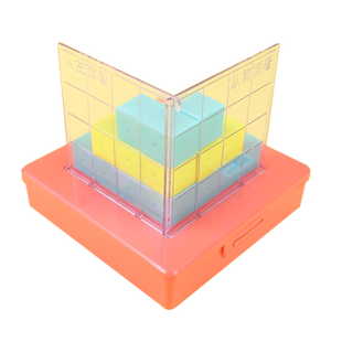 小正方体方位观察器带网格套装小学四五年级物体数学课程配套教具方位三视图立方块立体几何模型教学塑料积木