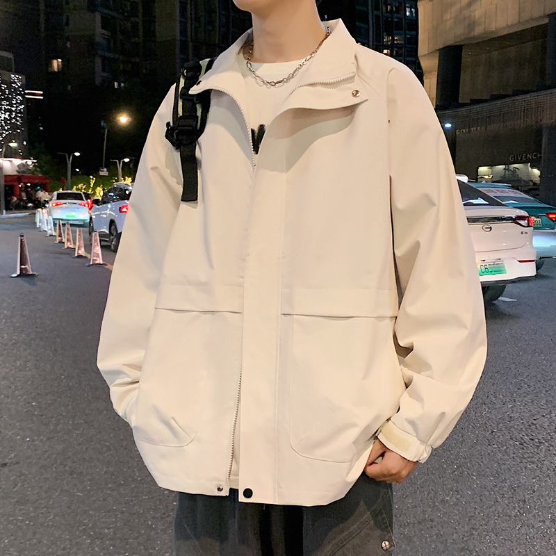 秋季新款宽松立领夹克外套