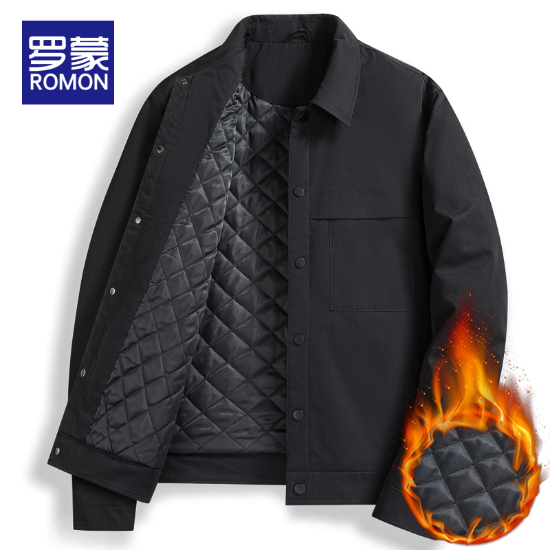 罗蒙加棉加厚夹克外套男