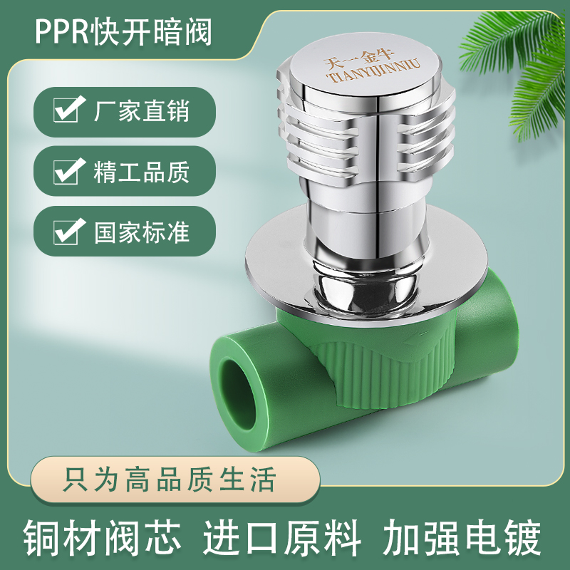 天一金牛ppr绿色抗菌快开暗阀