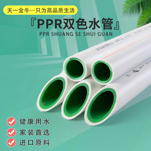 天一金牛ppr双色水管冷热玻纤6分