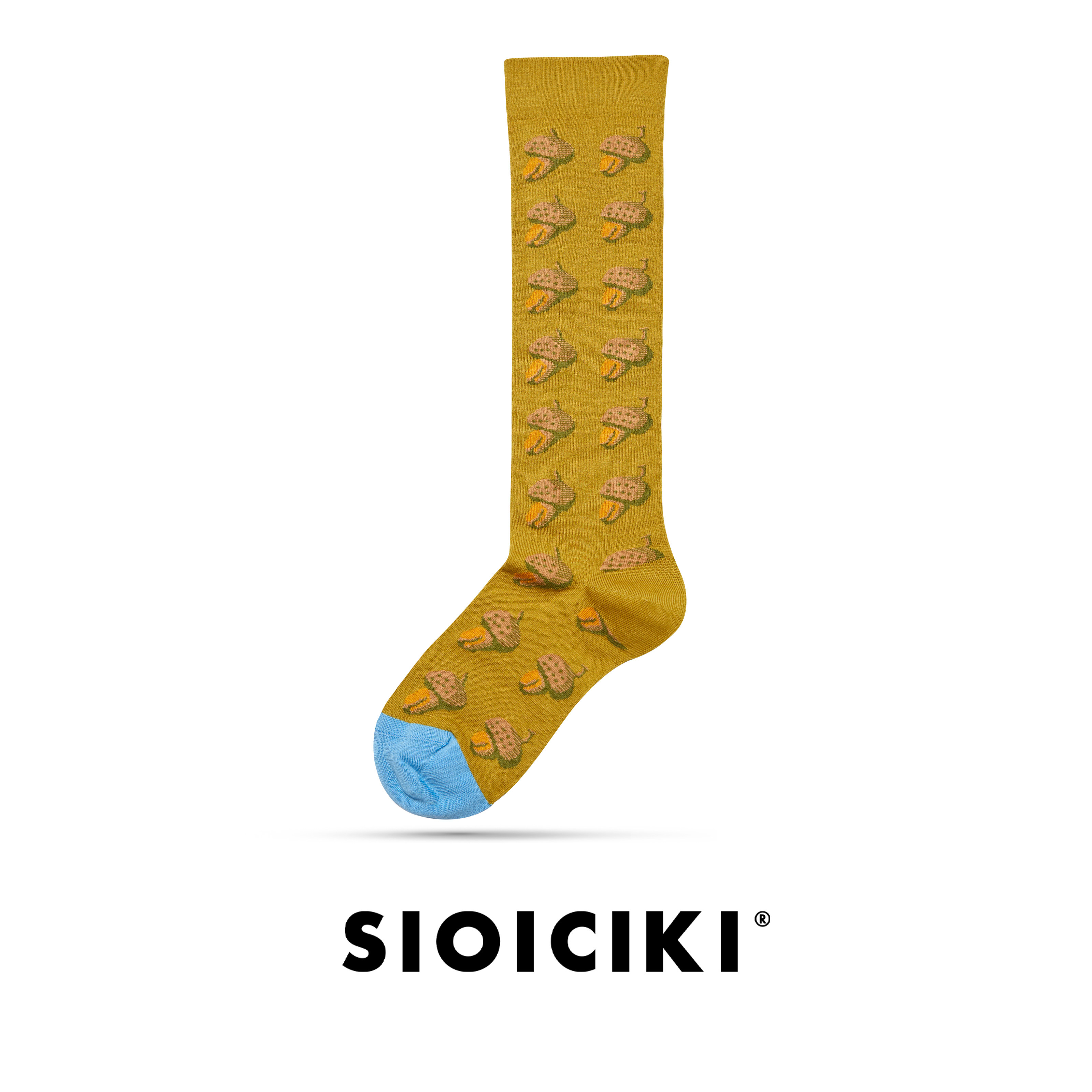 sioiciki情侣橡果提花高筒袜