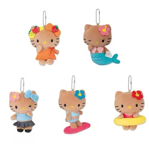 现货 日本Sanrio三丽鸥Hello Kitty50周年限定黑皮公仔包挂挂件