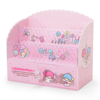 现货日本Sanrio Lttle Twin Stars双子星桌面整理化妆品收纳盒