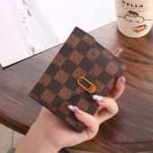 女士钱包零钱包pu皮短款 时尚 高级感2026新款 卡包大容量银行卡卡夹