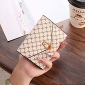 小众高级感钱包女短款 薄款 多卡位搭扣复古ins学生轻薄卡包零钱夹