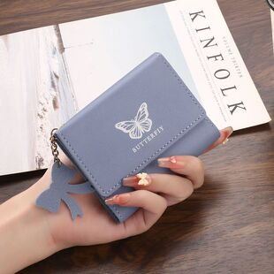 2026新款可爱小钱包女短款多卡位卡包女式迷你薄款折叠学生零钱包