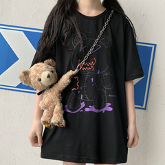 2021夏裝實拍小熊卡通ins短袖t恤女