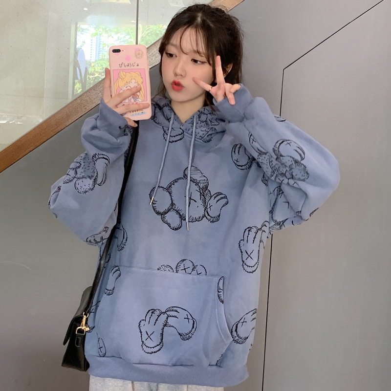 Real shot 250g sweater women's winter Korean version loose BF languid Plush thick coat