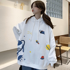 Real shot polyester Plush 250g cosmopolitan Plush thickened Hoodie