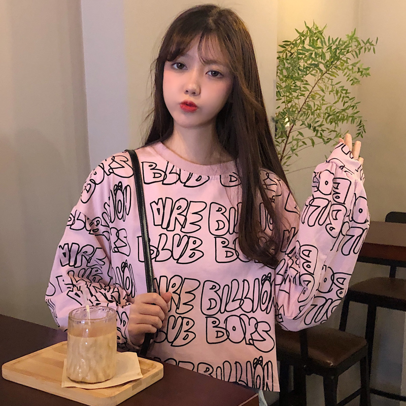 Real shot cotton thin short sweater women loose Korean lazy style top