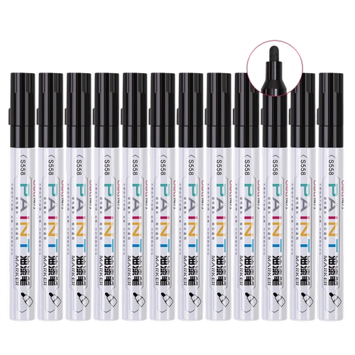 得力S558油漆笔(黑色)1盒