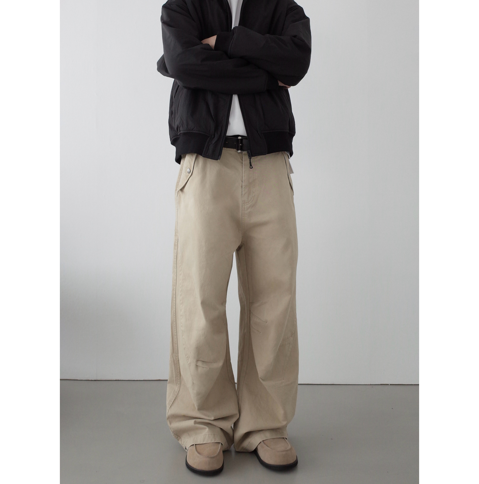 INKNOTS解构廓形工装裤直筒长裤
