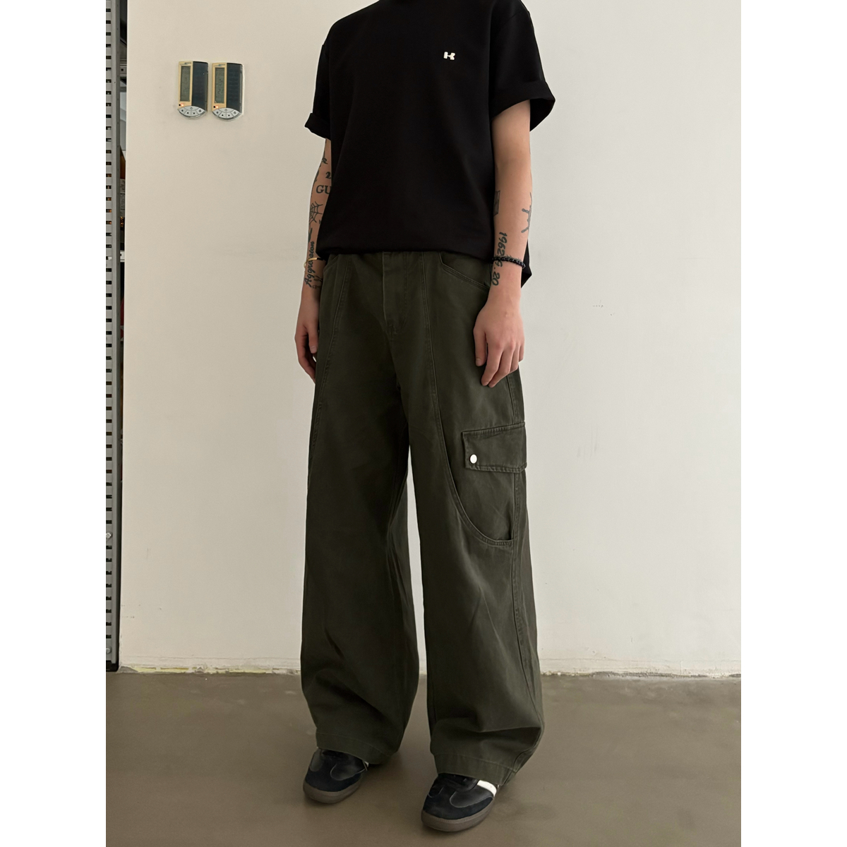 INKNOTS直筒解构工装裤