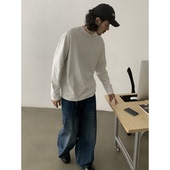 INKNOTS基础250G索罗娜合身小领口长袖 T恤男女潮牌防晒宽松打底衫