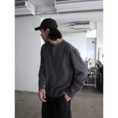 T恤男女老钱打底衫 INKNOTS美式 复古重磅300g空气感宽松亨利领长袖