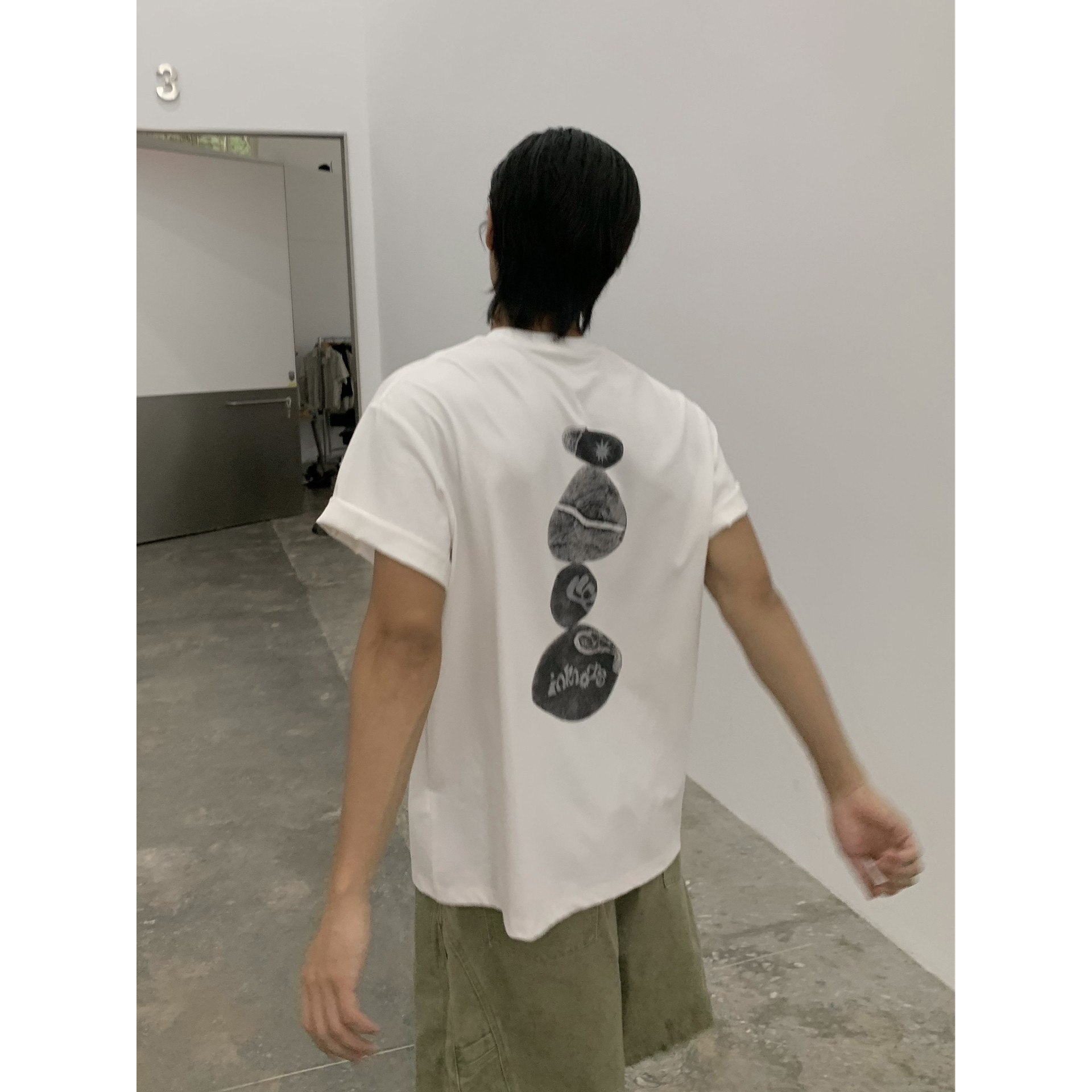 INKNOTS复古户外攀爬岩石印花圆领短袖T恤男女宽松运动半袖上衣潮图片