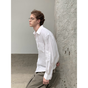 男女宽松慵懒风纯棉外搭上衣 衬衫 INKNOTS美式 复古设计感简约长袖