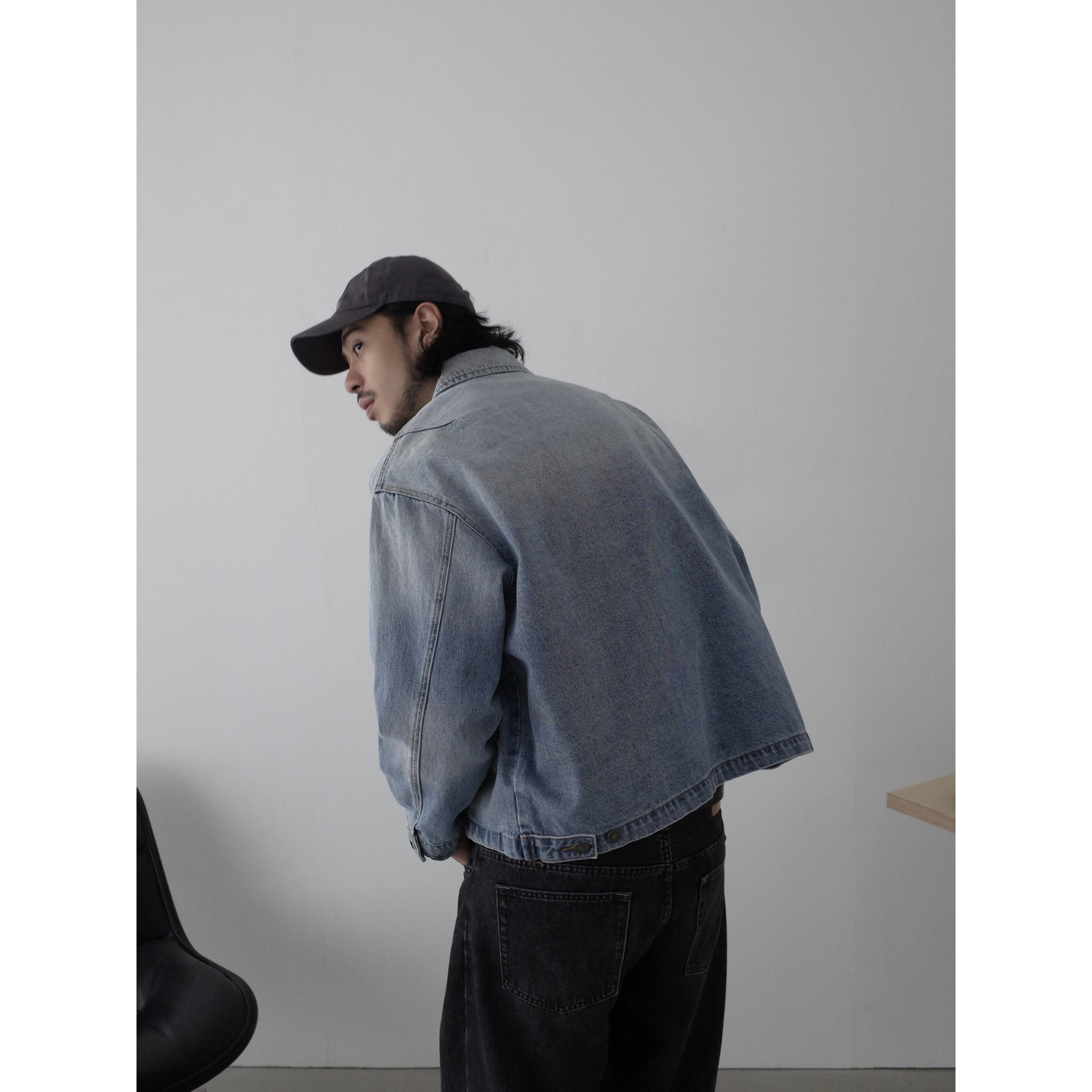 INKNOTS美式潮牌15盎司水洗蓝色牛仔外套男女复古短宽松拉链夹克,男装,牛仔外套,淘宝优惠券,粉丝福利购,淘宝优惠卷