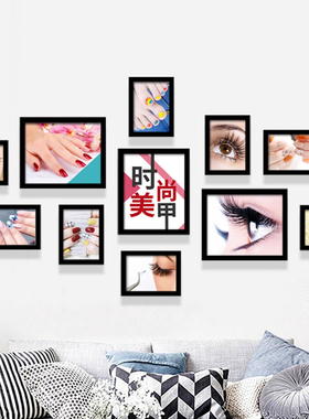 眉眼唇美甲美睫图片纹绣装饰画