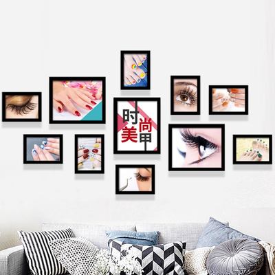 眉眼唇美甲美睫图片纹绣装饰画