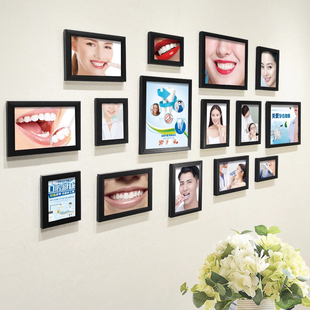 牙科诊所墙面装饰口腔诊室装饰画美牙挂画口腔科墙画背景墙宣传画
