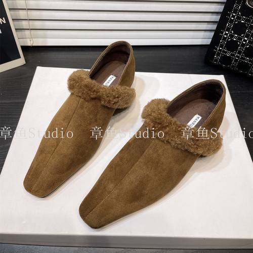 复古绒面内增高加绒保暖毛毛鞋