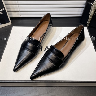 欧美风职场高跟鞋2025春秋细跟小皮鞋尖头单鞋气质通勤职业女鞋