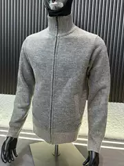 Cf&Clo Has a Fine Texture! Men's Autumn and Winter Stand-Up Collar Casual Knitwear Jacket Cardigan Sweater Coat Trendy for Export