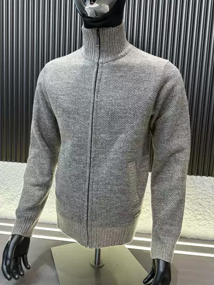 Cf&Clo Has a Fine Texture! Men's Autumn and Winter Stand-Up Collar Casual Knitwear Jacket Cardigan Sweater Coat Trendy for Export