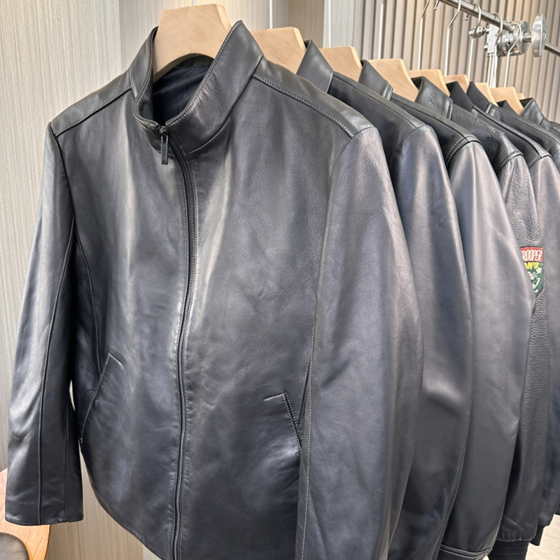 進口绵羊皮真皮衣夹克外套