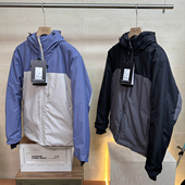 户外保暖连帽冲锋棉服外套 防风防水棉衣男士 加厚拼色轻量化 冬季