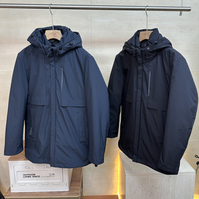 90%白鹅绒中长款羽绒服潮