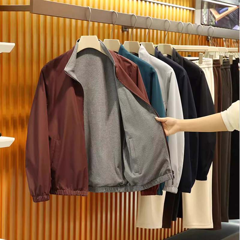 老钱风夹克防风保暖立领外套男