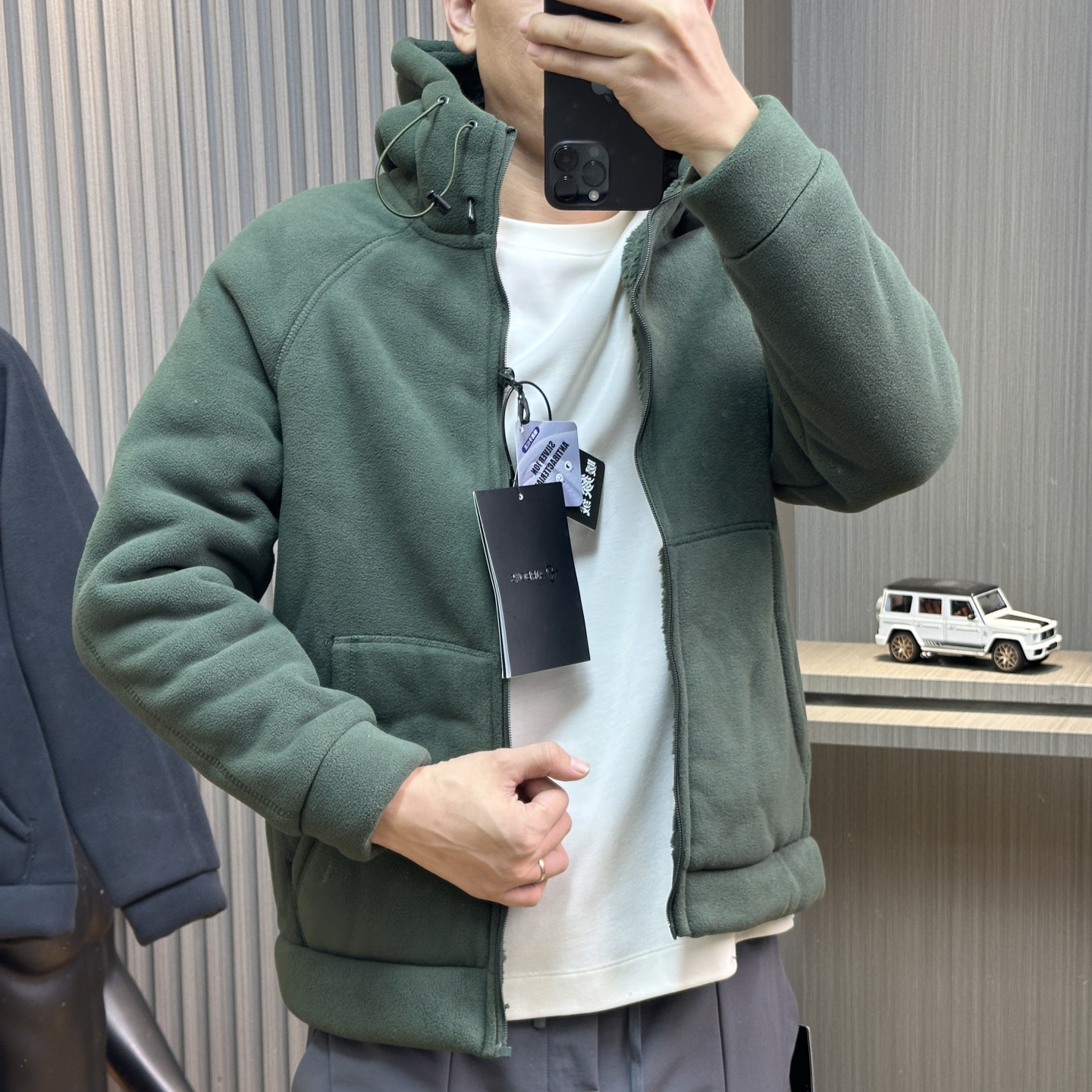 冬季连帽卫衣夹克外套男