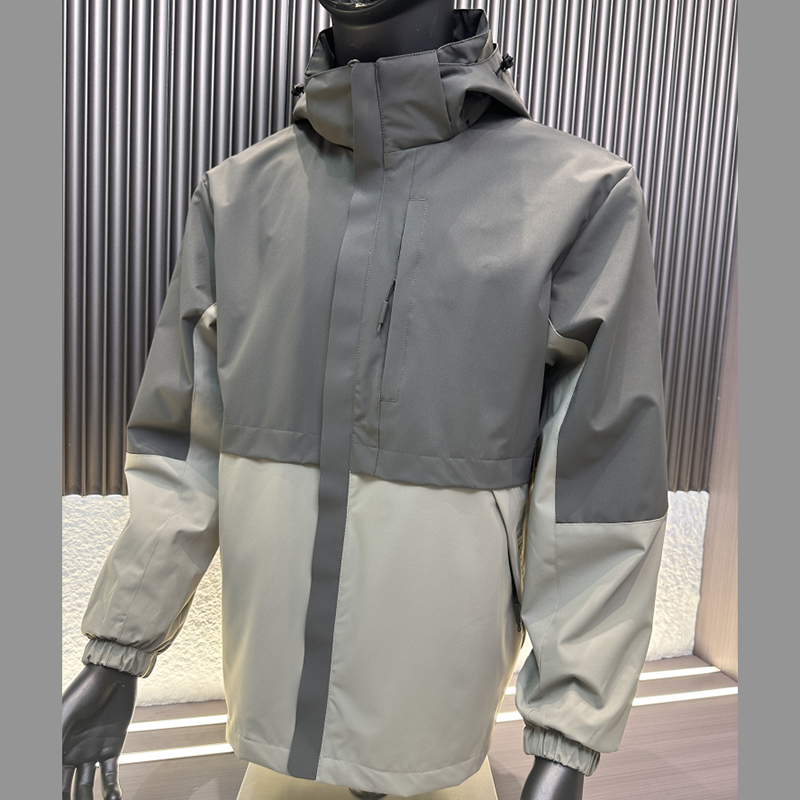 户外拼色男女情侣登山外套