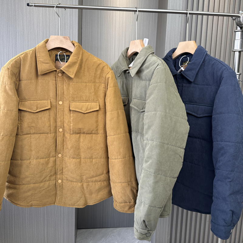 秋冬男士双面加厚棉服纯色棉衣