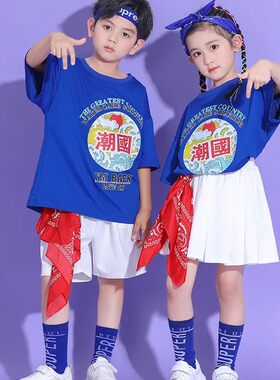 宽松表演服啦啦操街舞潮服国朝