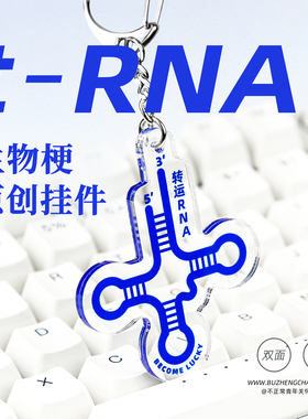 原创转运RNA钥匙扣亚克力挂件生物科研趣味搞怪trna理科毕业礼物