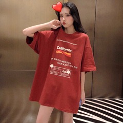 Real shot super hot short sleeve T-shirt women's elegant style